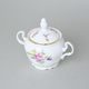 Sugar bowl 0,3 l, Thun 1794 Carlsbad porcelain, BERNADOTTE Meissen Rose