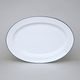 Dish oval flat 32 cm, NINA black line, Thun 1794 karlovarský porcelán