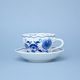 Cup + saucer B 210 ml / 14 cm, Prague Charles Bridge, Original Blue Onion pattern