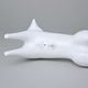 Lišák III, 28 x 6 x 16,5 cm, bílé, Porcelánové figurky Duchcov