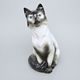 Cat 22,5 x 17 x 34 cm, Porcelain Figures Duchcov