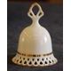 Zvonek 10 cm bílý, Byzant 404b, Růžový porcelán z Chodova