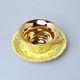 Cup 110 ml for tea + saucer 12,7 cm Windsor, Yellow + inside gold, Leander 1907 Loučky