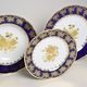 Mary-Anne 431: Plate set for 6 pers., cobalt + gold rose, Leander 1907