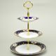 440: Cake stand 3 pcs. 34 cm, cobalt + rose, Leander Loučky