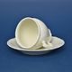 Coffee cup and saucer 220 ml / 16 cm, Thun 1794 Carlsbad porcelain, BERNADOTTE ivory