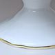 Cake plate on stand 32 cm, Thun 1794 Carlsbad porcelain, BERNADOTTE gold line