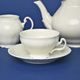 Tea set for 6 persons, Thun 1794 Carlsbad porcelain, BERNADOTTE ivory