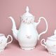 Pink line: Coffee set for 6 persons, Thun 1794 Carlsbad porcelain,, BERNADOTTE roses