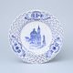 Plate perforated – Prague Monuments (Blue, Random selection), 18 cm, Vilém Janoušek, Original Blue Onion Pattern