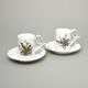 Cup 120 ml + saucer Yoko 135 mm - Birds - 2 pcs. set, Atelier Lesov Thun