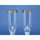 Champagne Glasses 125 ml, Platinum Stripe, 21 cm, set 2 ks, Milan Mottl