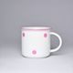 Hrnek Tina střední 240 ml, růžové puntíky, Český porcelán a.s.