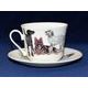 Dogs: Cup 420 ml and saucer breakfast, English Fine Bone China, Roy Kirkham