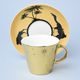 Cup 220 ml and saucer 160 mm, Thun 1794, karlovarský porcelán, TOM gold + black camels and palms