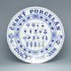 Plate pendent - back stamps review 26 cm, Original Blue Onion Pattern, QII