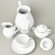 Coffee set for 6 persons, HC002 platinum, Haas a Czjzek