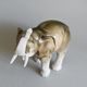 Elephant (size 5.) 50 x 25 x 33,5 cm, Luxor, Porcelain Figures Duchcov