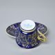 Cup 80 ml and saucer Windsor mocca, Dark blue, Leander 1907