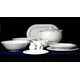 Dining set for 6 persons, Thun 1794 Carlsbad porcelain, Catrin white