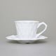 Cup 150 ml and Saucer 14 cm, Diamond White, Porcelain Goldfinger