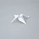 Origami - Jeřáb "z papíru" - porcelánová figurka pro štěstí 8 x 7,5 x 2,5 cm, bílý porcelán, Český porcelán a.s.