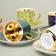 Cup plus saucer mocca 0,1 l, inside gold, 6 pcs., Leander 1907