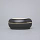 Dóza ovalná 12 x 8 cm, Černý fond + zlato, Porcelán Duchcov