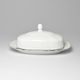 Butter dish, Thun 1794 Carlsbad porcelain, BERNADOTTE platinum