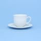 Cup 165 ml plus saucer 135 mm, Opal white, Thun 1794 Carlsbad porcelain