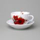 Cup and saucer B + B, 210 ml / 14 cm for coffee, Poppies, Český porcelán a.s.
