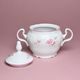 Pink line: Sugar bowl 300 ml, Thun 1794 Carlsbad porcelain, BERNADOTTE roses