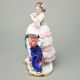 Vanity, Lady with lace 19 x 12 x 24 cm, Kurt Steiner, Porcelain Figures Unterweissbacher