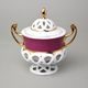 Sugar bowl 180 ml, Byzant 405, purpur decor, Rose China Chodov