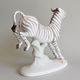 Zebra, 29,5 x 25,5 x 11,5 cm, Pastel, Porcelain Figures Duchcov