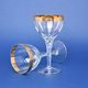 Wine Glasses 225 ml, Golden Stripe, 16,5 cm, set 2 pcs, Milan Mottl