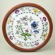 Kitchen mat in wooden frame round 32 cm, coloured onion pattern