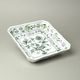 Bowl square 21 cm, Original green onion pattern