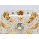 Cut Crystal Bowl on the stand, 148 mm, Gold + Enamel, Jahami Bohemia