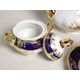 Mary-Anne 431: Tea set for 6 pers., cobalt + gold rose, Leander Loučky