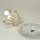 Cup 170 ml + saucer 145 mm crystal + gold decoration, Balvínglass Bohemia