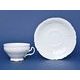 Tea cup and saucer 205 ml / 16 cm, Thun 1794 Carlsbad porcelain, BERNADOTTE white