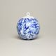 Christmas decoration - ball, Collage, 6,5 cm mini, Original Blue Onion Pattern