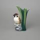 Tree sparrow vase h=18cm, FRANZ porcelain