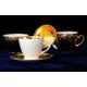 Cup 200 ml and saucer tea, Opera GOLD outside, Cesky porcelan a.s.