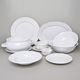 Dining set for 6 persons, Thun 1794 Carlsbad porcelain, Natalie white