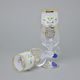 Claudia 180 ml, champagne glass, enamel flowers + gold, Novoborské sklo