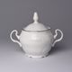 Lid for 300 ml sugar bowl 300 ml, Thun 1794 Carlsbad porcelain, BERNADOTTE frost, Platinum line