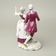 Taneční pár rokoko 16 x 13 x 23 cm, Purpur, Porcelánové figurky Duchcov (2.j.)