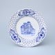 Embossed Plate – Prague Monuments (Blue, Random selection), 18 cm, Vilém Janoušek, Original Blue Onion Pattern